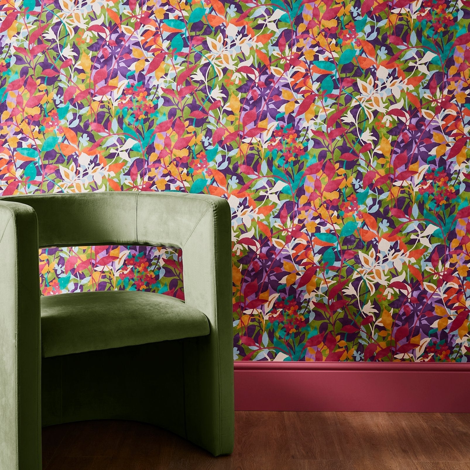 Fleur Wallpaper - Brights - Graham & Brown - 124118 - Premier Wallcovering