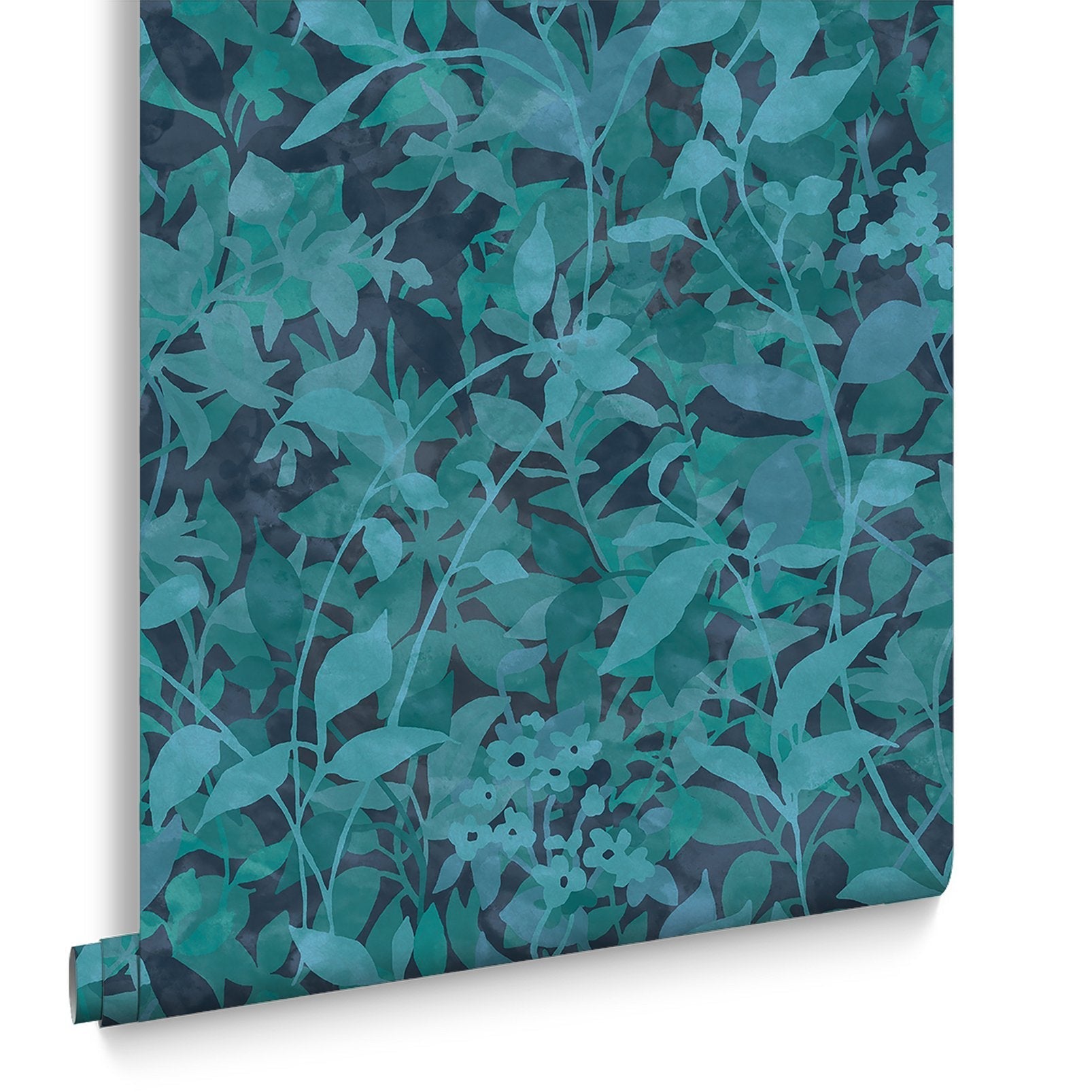 Fleur Wallpaper - Midnight - Graham & Brown - 124116 - Premier Wallcovering