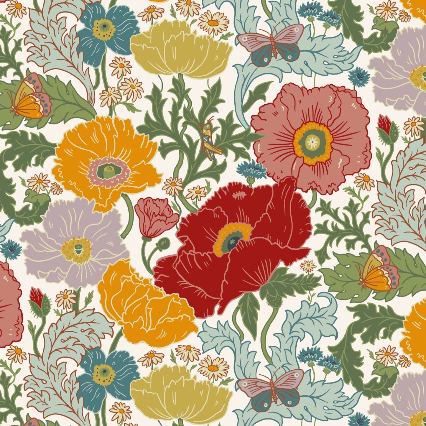 Fleur Wallpaper - Ivory - Wear The Walls - FLIW807652 - Premier Wallcovering