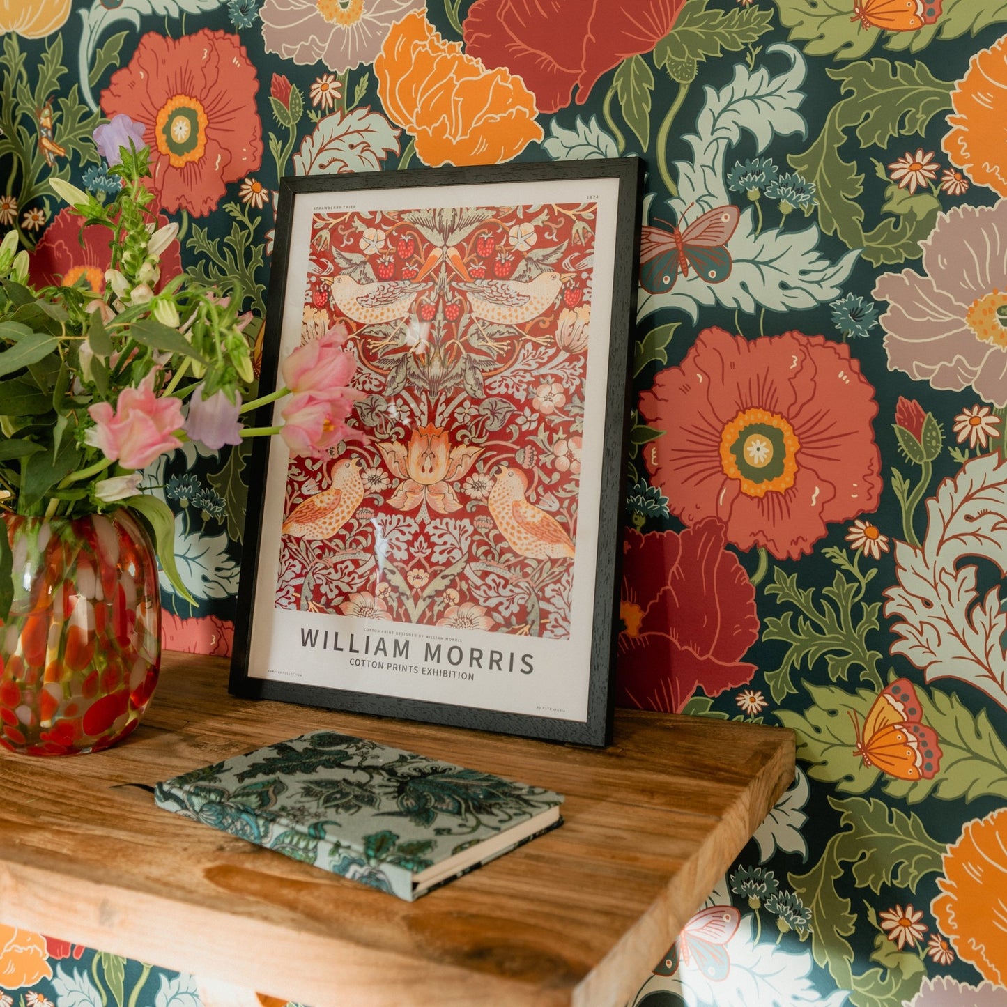 Fleur Wallpaper - Indigo - Wear The Walls - FLIB807652 - Premier Wallcovering