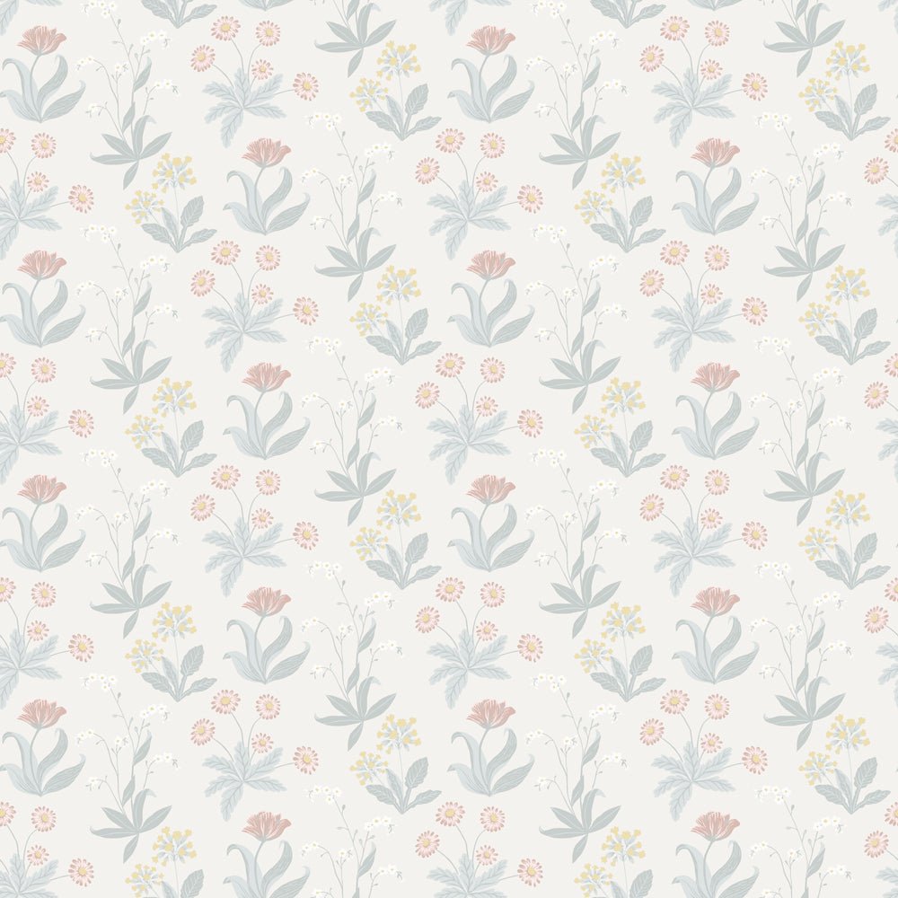 Fleur Wallpaper - Blue / Light Blue - Midbec - 12312 - Premier Wallcovering