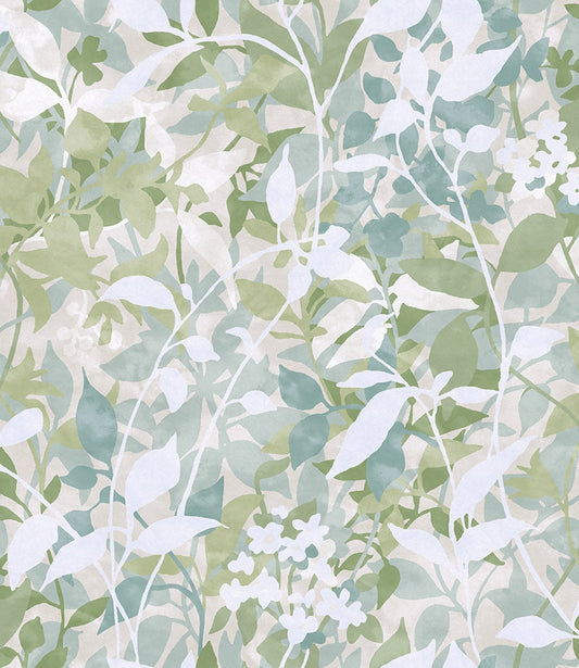 Fleur Wallpaper - Sage - Graham & Brown - 124115 - Premier Wallcovering