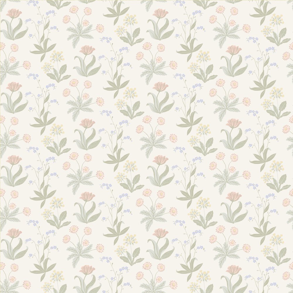 Fleur Wallpaper - Green / Blue - Midbec - 12311 - Premier Wallcovering