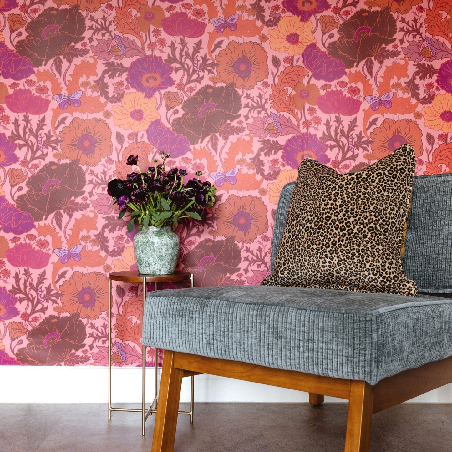 Fleur Wallpaper - Grapefruit - Wear The Walls - FLGP807652 - Premier Wallcovering