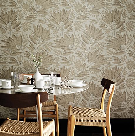 Fleuron Wallpaper - Beige - Osborne & Little - W6587-01 - Premier Wallcovering