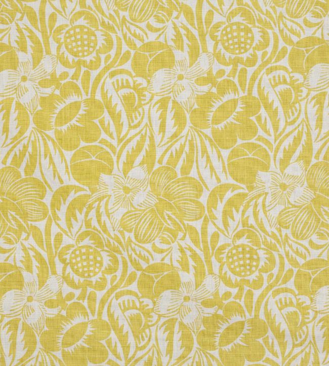 Fleurs Etoilees Fabric - Lemon - Christopher Farr Cloth - CF135 - 01 - Premier Wallcovering