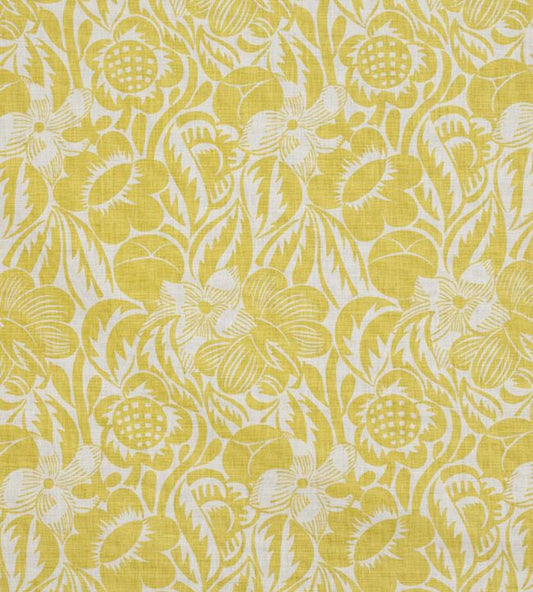 Fleurs Etoilees Fabric - Lemon - Christopher Farr Cloth - CF135 - 01 - Premier Wallcovering