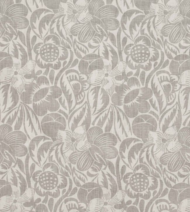 Fleurs Etoilees Fabric - Smoke - Christopher Farr Cloth - CF135 - 07 - Premier Wallcovering