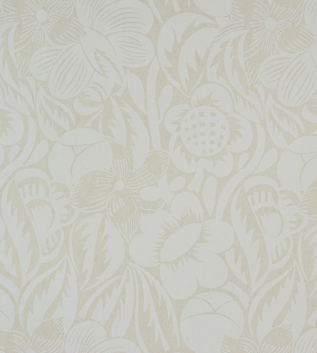 Fleurs Etoilees Wallpaper - Vanilla - Christopher Farr Cloth - CFW114 - 06 - Premier Wallcovering
