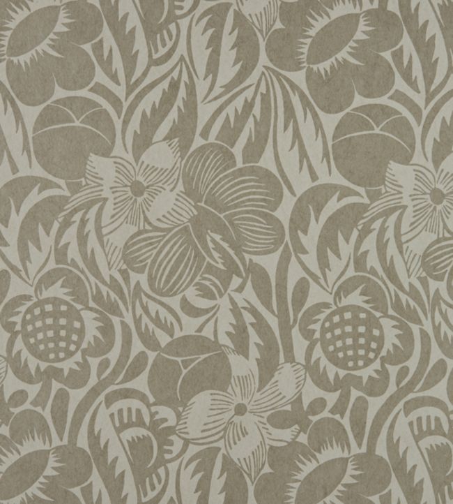 Fleurs Etoilees Wallpaper - Slate - Christopher Farr Cloth - CFW114 - 05 - Premier Wallcovering