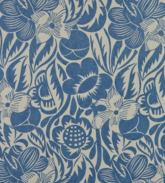 Fleurs Etoilees Wallpaper - Cobalt - Christopher Farr Cloth - CFW114 - 01 - Premier Wallcovering