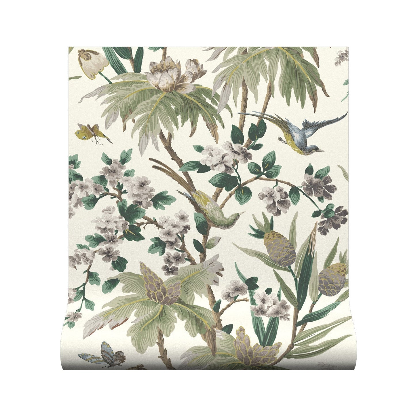 Fleurs Exotique Wallpaper - Forest - Warner House - Premier Wallcovering