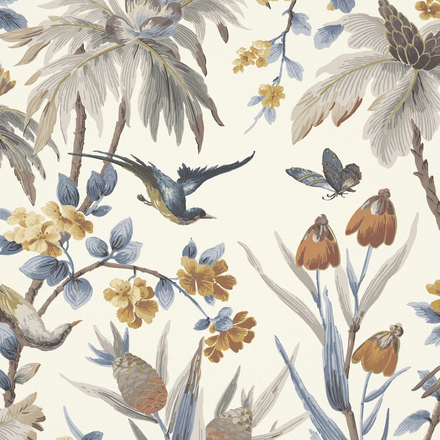 Fleurs Exotique Wallpaper - Spice - Warner House - Premier Wallcovering