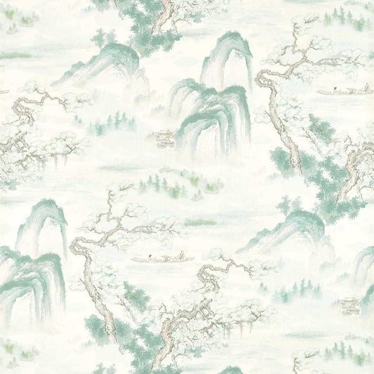 Floating Mountains Wallpaper - Mineral - ZHIW312983 - Zoffany - Premier Wallcovering