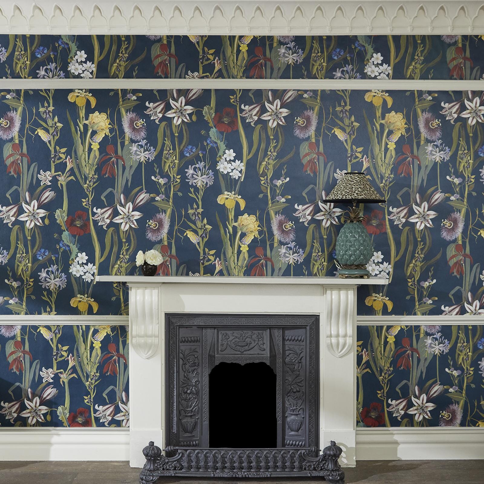 Flora Delanica Wallpaper - Midnight - House of Hackney - 1 - WA - DEL - DI - MID - XXX - Premier Wallcovering