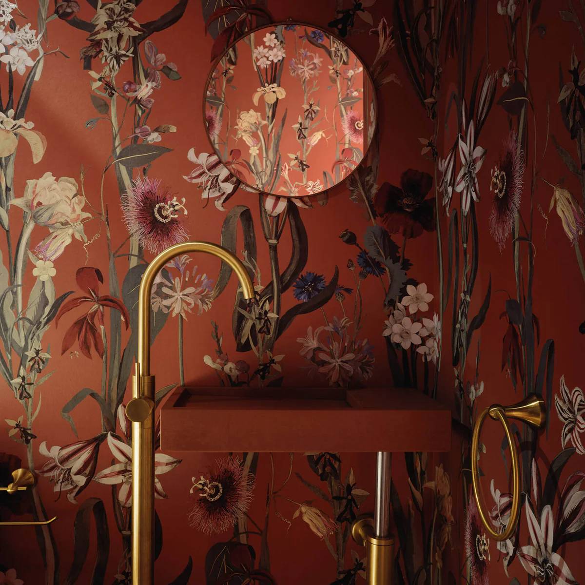 Flora Delanica Wallpaper - Clay - House of Hackney - 1 - WA - DEL - DI - CLA - XXX - Premier Wallcovering