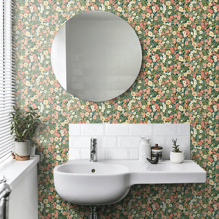 Flora Ditsy Wallpaper - Juniper & Ginger - Ohpopsi - GHS50114W - Premier Wallcovering