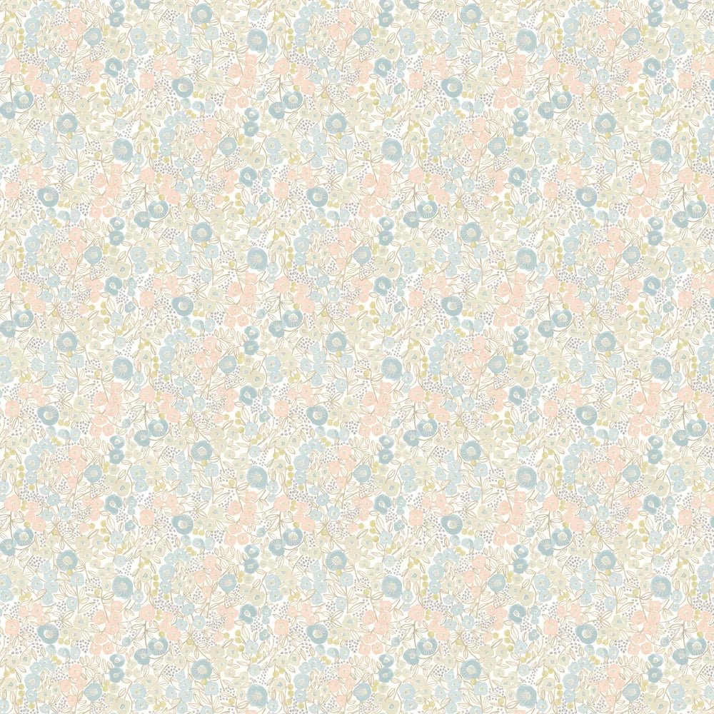 Flora Ditsy Wallpaper - Silver - Ohpopsi - GHS50117W - Premier Wallcovering