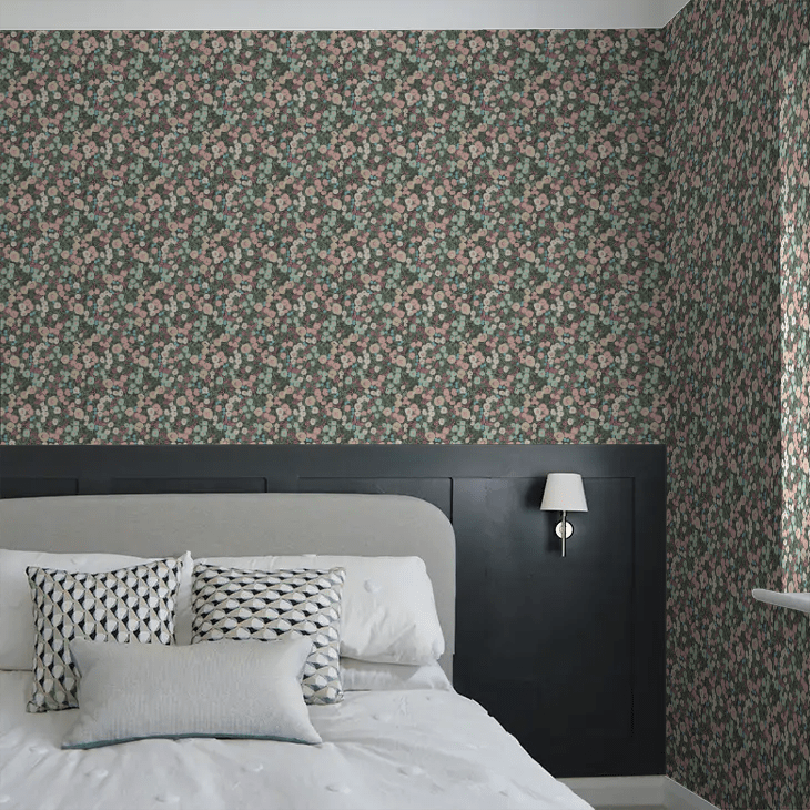 Flora Ditsy Wallpaper - Midnight - Ohpopsi - GHS50110W - Premier Wallcovering