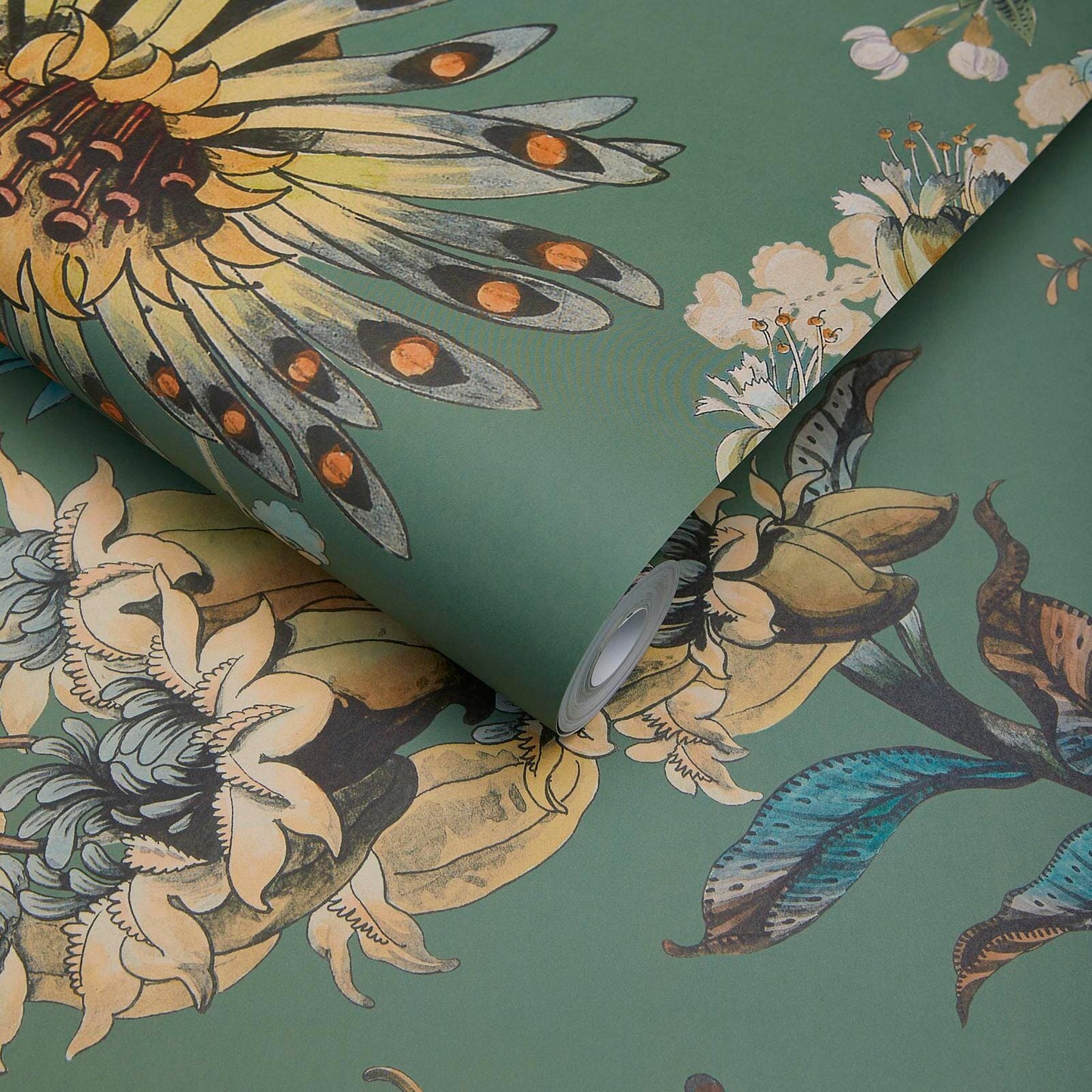 Flora Fantasia Wallpaper - Verdigris - House of Hackney - 1 - WA - FLF - DI - VER - XXX - Premier Wallcovering