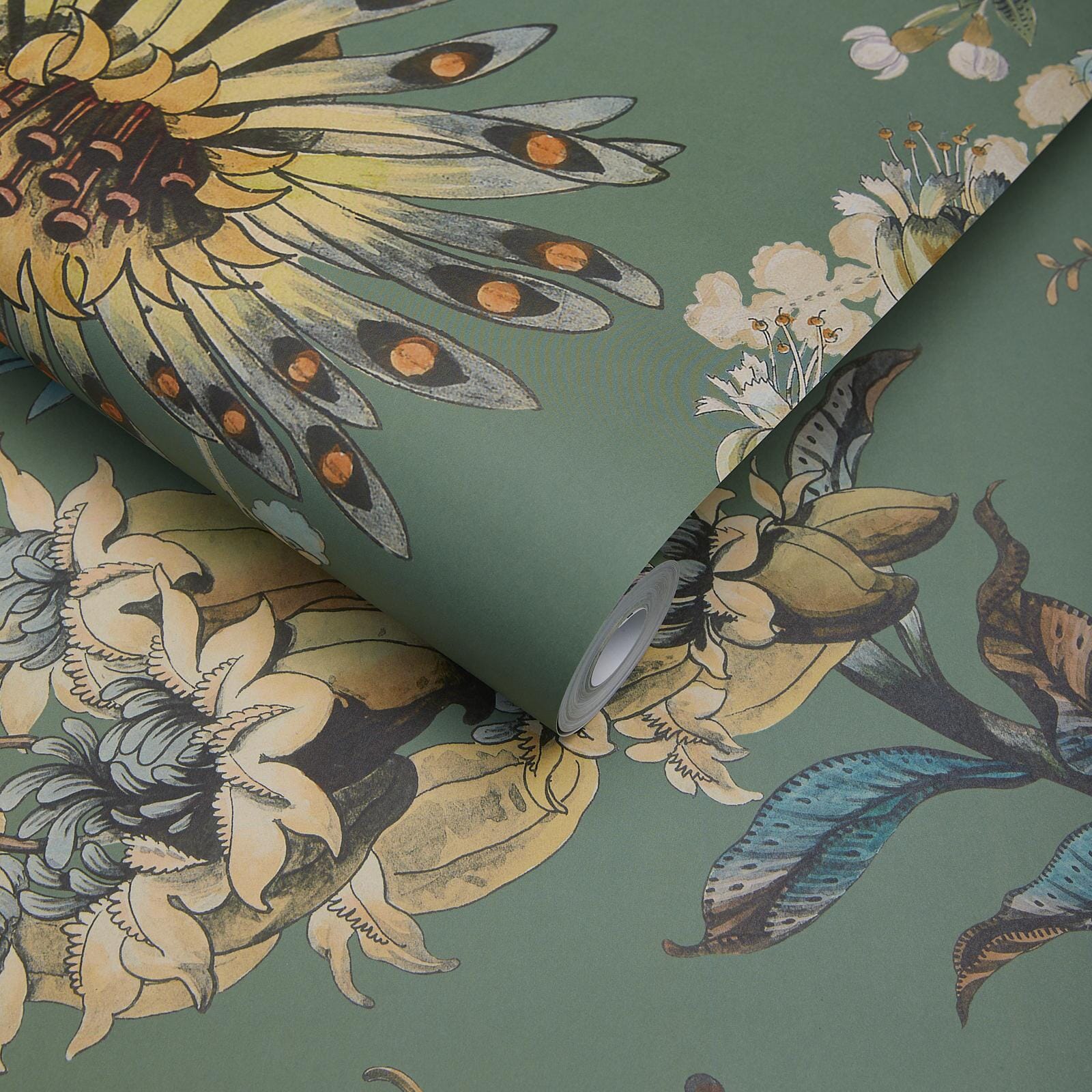 Flora Fantasia Wallpaper - Verdigris - House of Hackney - 1 - WA - FLF - DI - VER - XXX - Premier Wallcovering