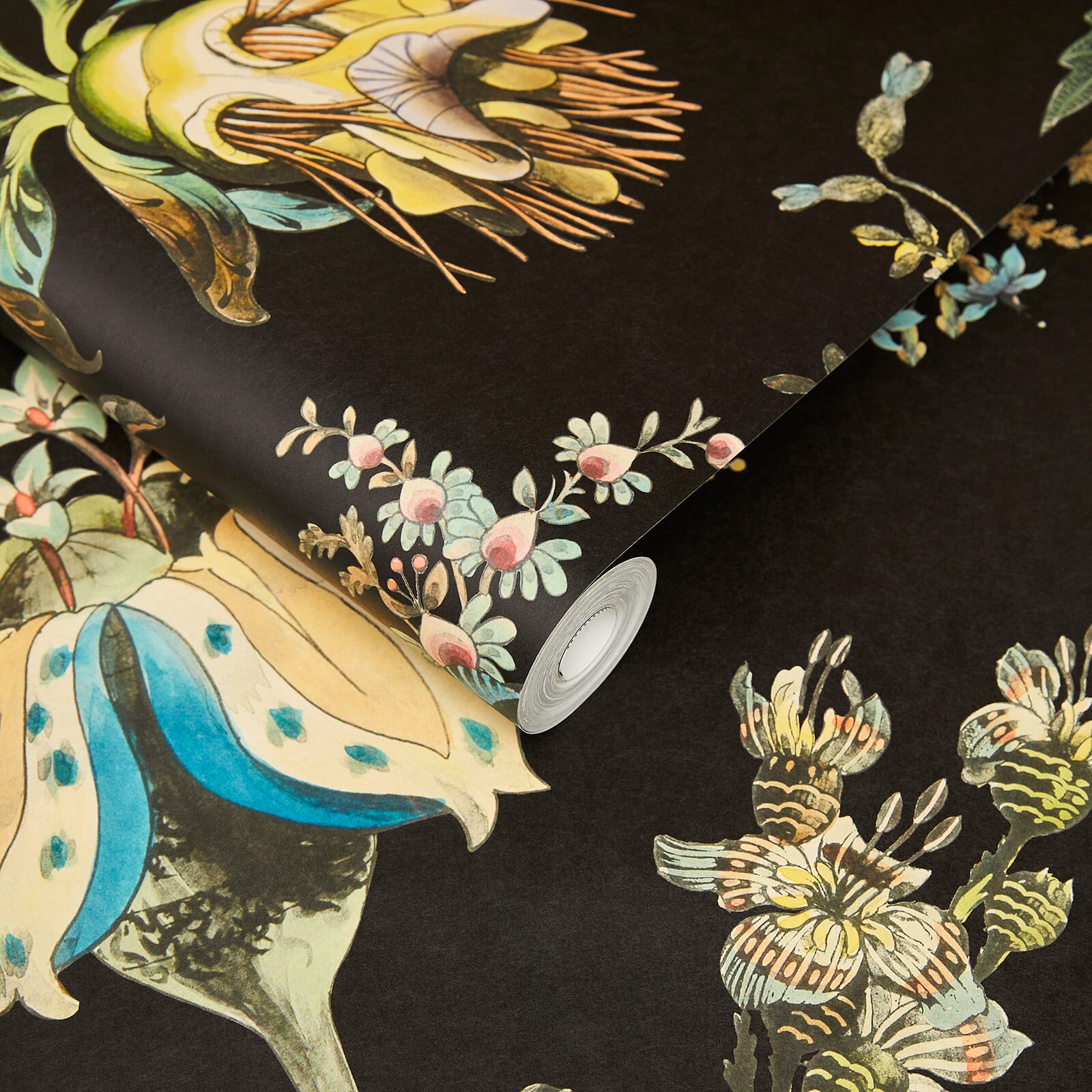 Flora Fantasia Wallpaper - Noir - House of Hackney - 1 - WA - FLF - DI - NOI - XXX - Premier Wallcovering