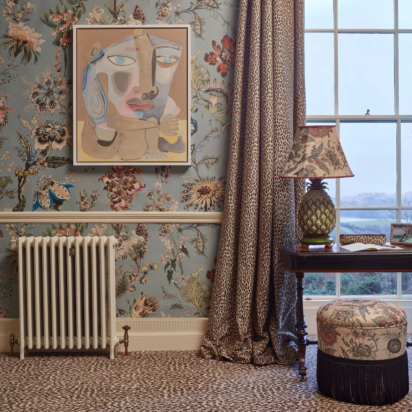 Flora Fantasia Wallpaper - Sky - Blue - House of Hackney - 1 - WA - FLF - DI - BLU - XXX - Premier Wallcovering