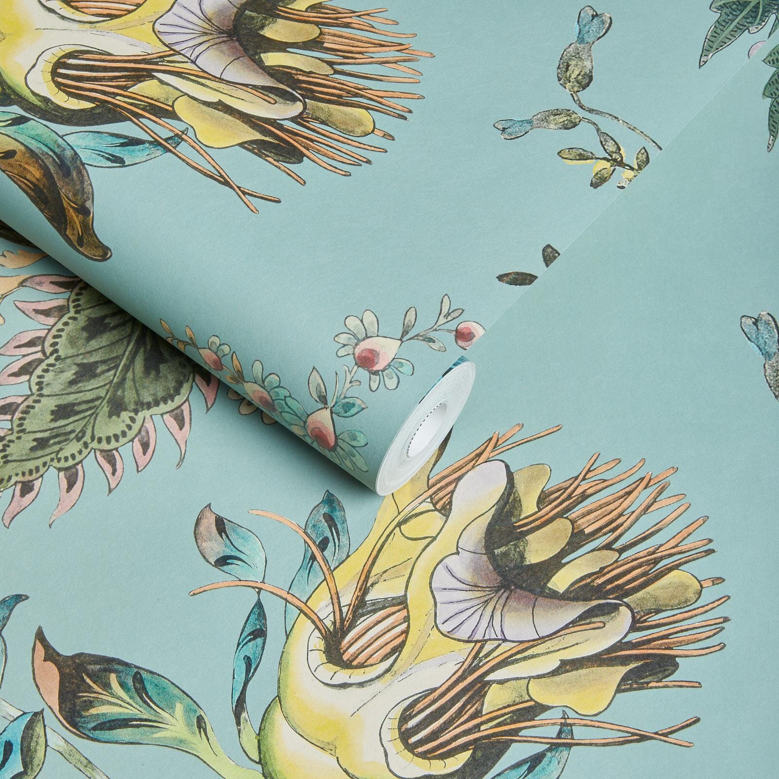 Flora Fantasia Wallpaper - Sky - Blue - House of Hackney - 1 - WA - FLF - DI - BLU - XXX - Premier Wallcovering