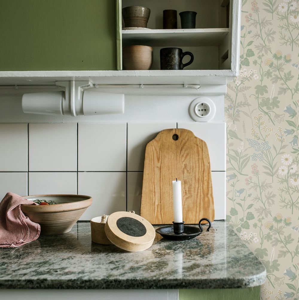 Flora Wallpaper - Neutral - Boråstapeter - 4179 - Premier Wallcovering