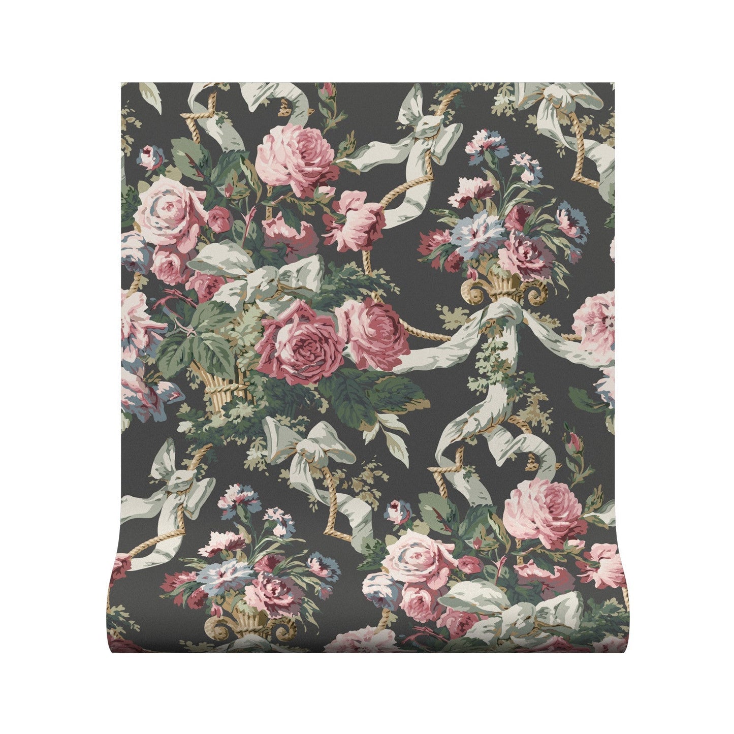 Flora Wallpaper - Noir - Warner House - Premier Wallcovering