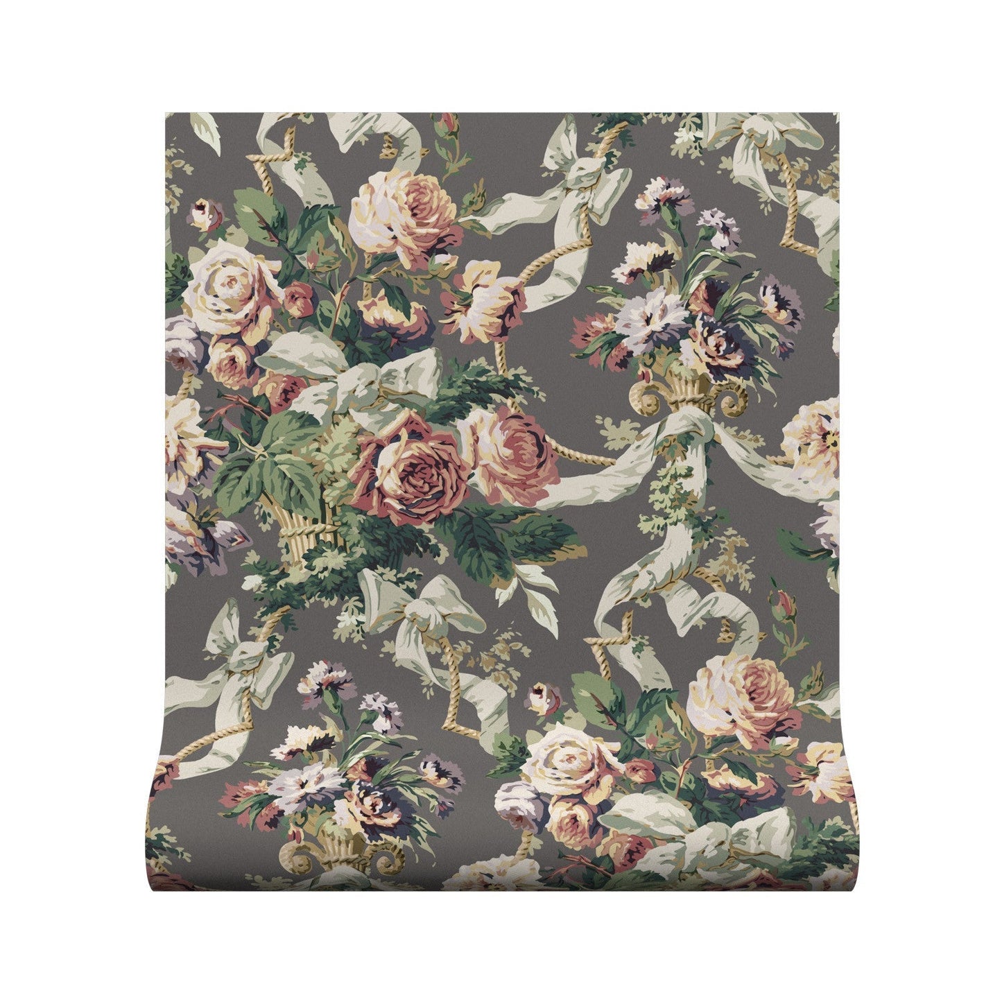 Flora Wallpaper - Flint - Warner House - Premier Wallcovering