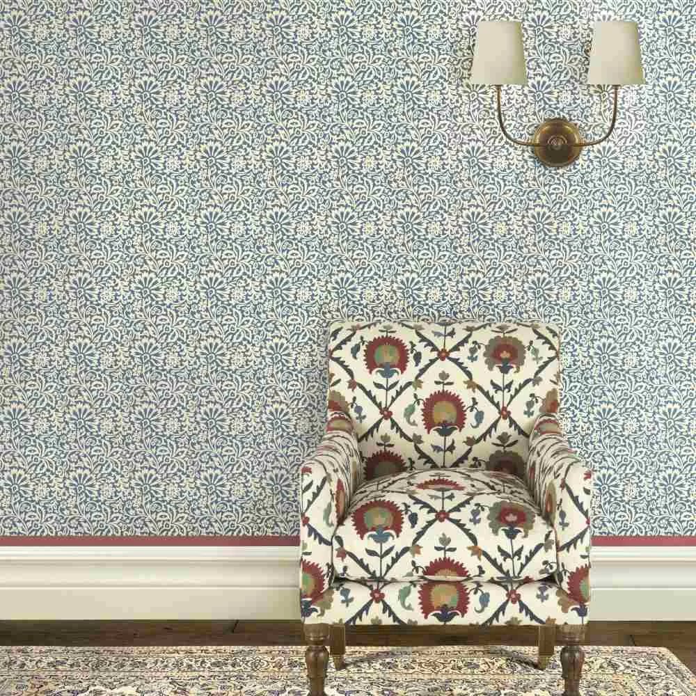 Flora Wallpaper - Indigo - GP & J Baker - BW45097/5 - Premier Wallcovering