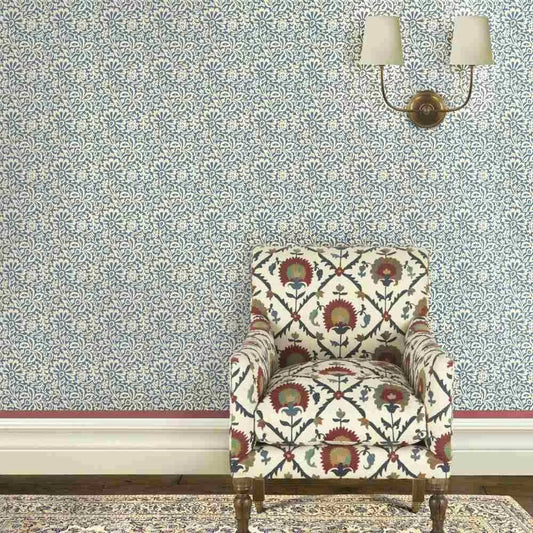 Flora Wallpaper - Indigo - GP & J Baker - BW45097/5 - Premier Wallcovering