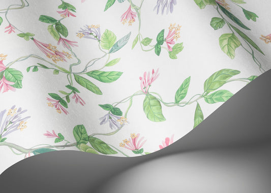 Flora Wallpaper - Blush, Sage, & Mulberry on Cream - 124/3015 - Cole & Son - Premier Wallcovering