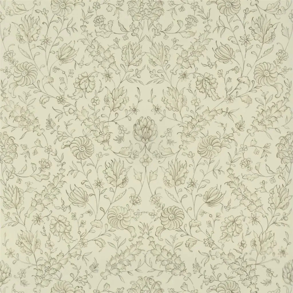 Flora Wallpaper - Linen - Designers Guild - Royal Collection - PQ009/08 - Premier Wallcovering