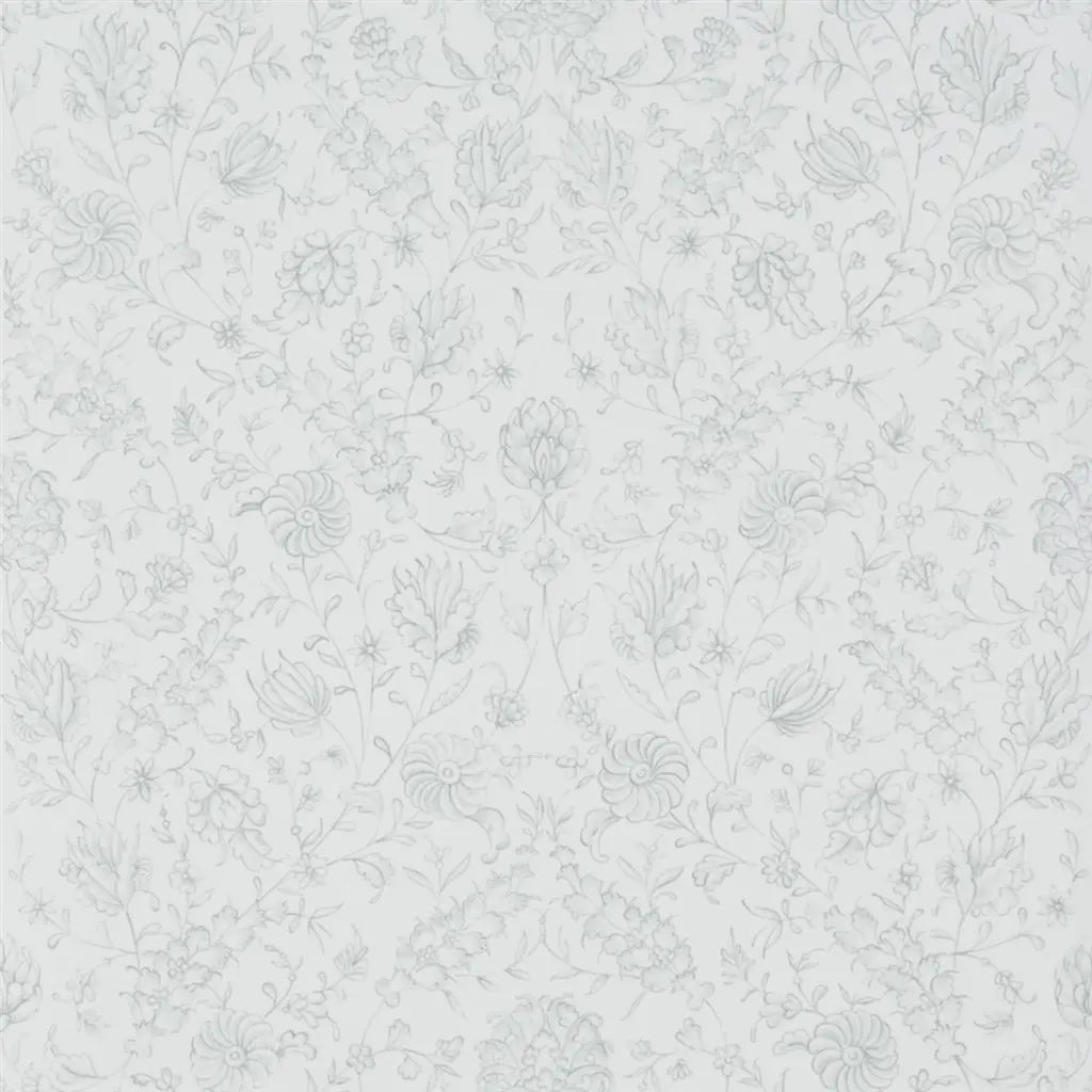 Flora Wallpaper - Silver - Designers Guild - Royal Collection - PQ009/06 - Premier Wallcovering