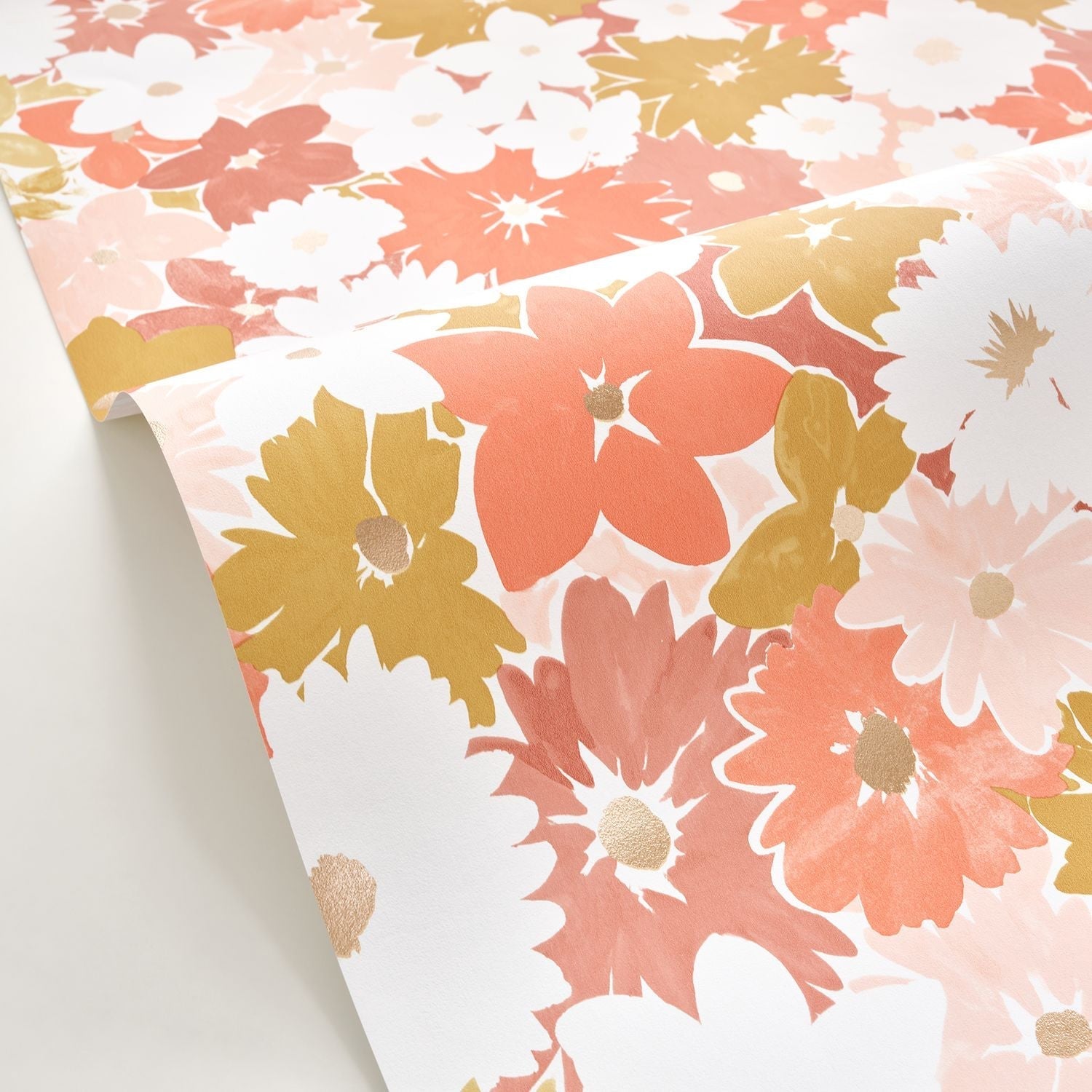 Flora Wallpaper - Rose - Caselio - 104414418 - Premier Wallcovering