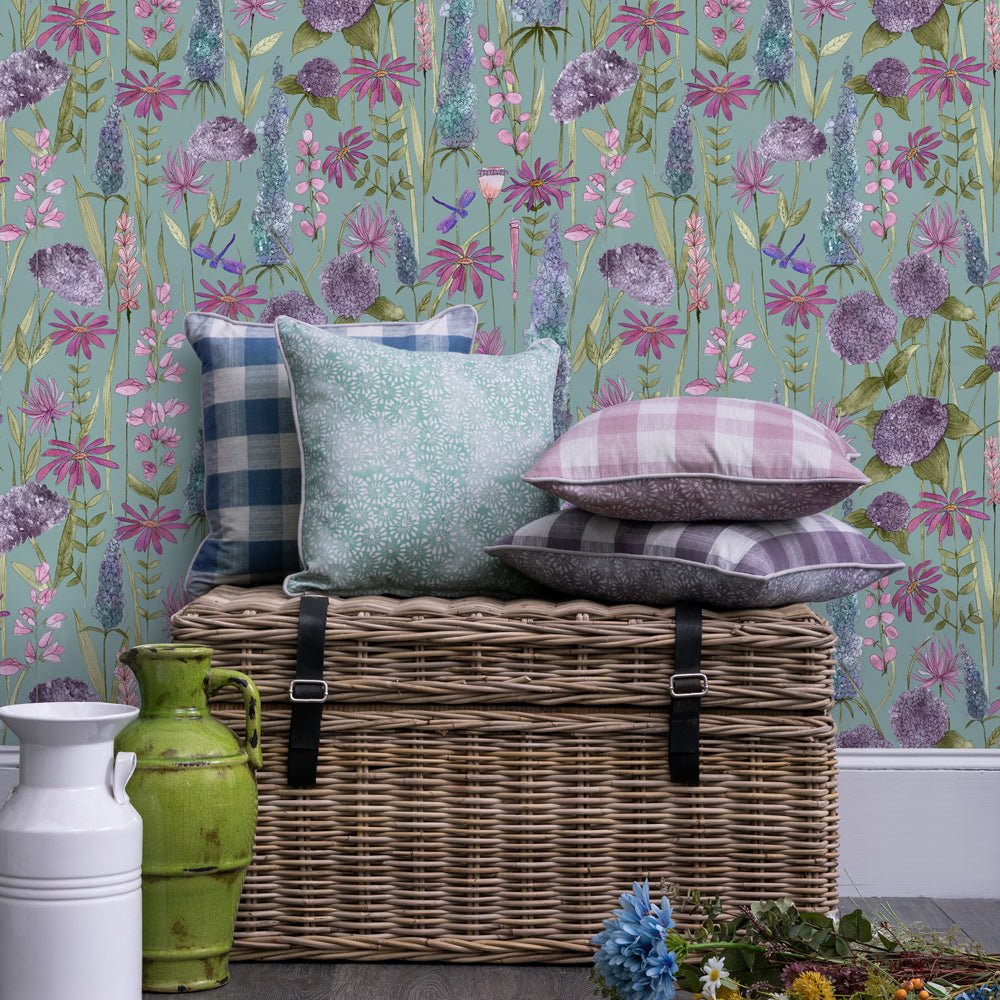 Florabunda Wallpaper - Verde - Voyage Maison - FLORABU/WPO/VER - Premier Wallcovering