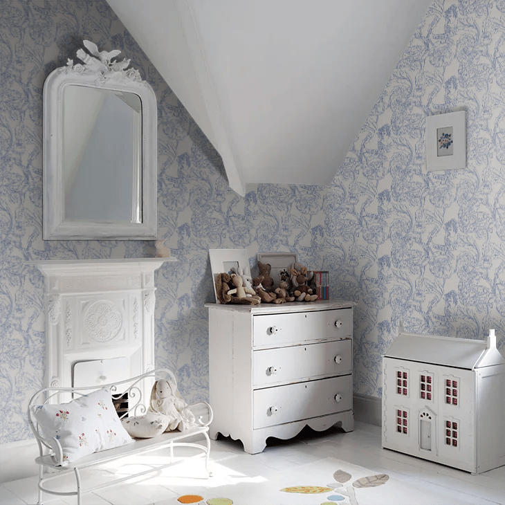 Floral Dream Wallpaper - Blue - Boråstapeter - 2065 - Premier Wallcovering