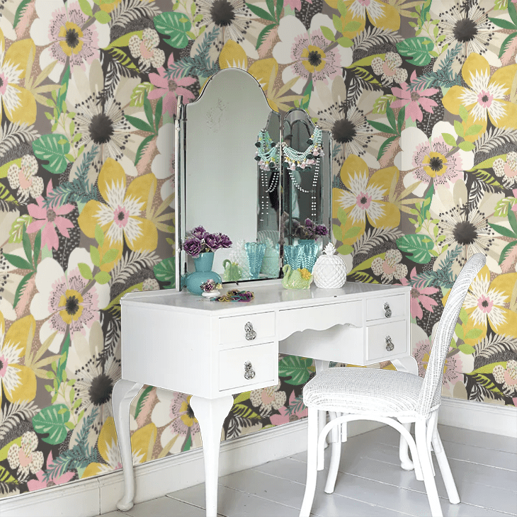 Floral Riot Wallpaper - Safari - Ohpopsi - CEP50102W - Premier Wallcovering