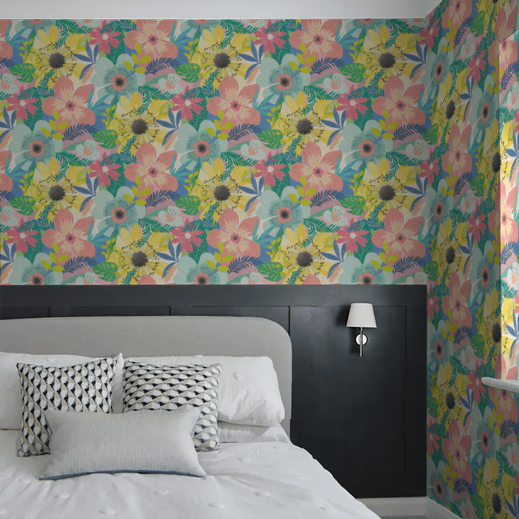 Floral Riot Wallpaper - Citrus - Ohpopsi - CEP50103W - Premier Wallcovering