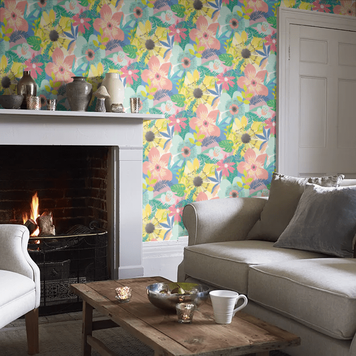 Floral Riot Wallpaper - Citrus - Ohpopsi - CEP50103W - Premier Wallcovering