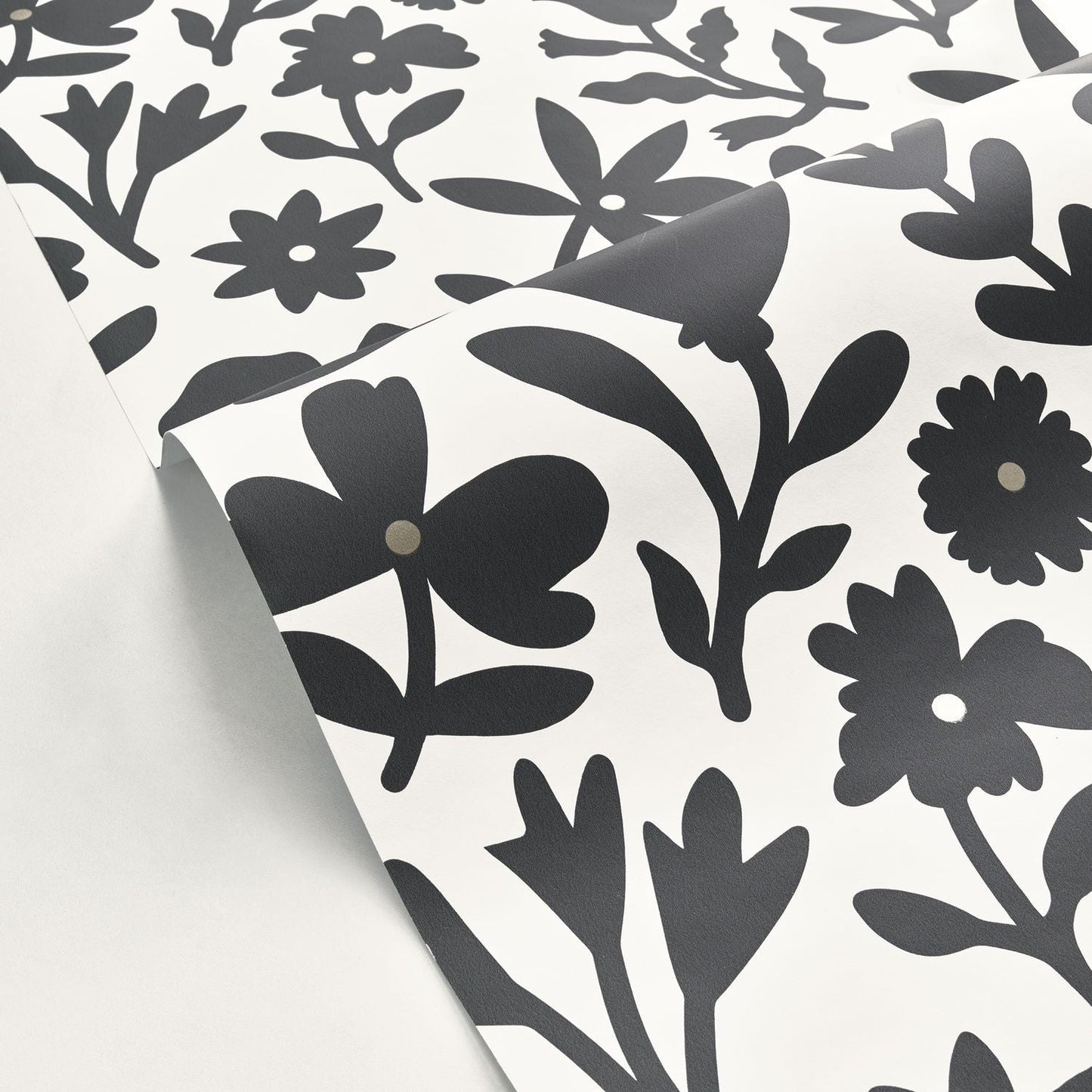 Floralie Wallpaper - Blanc Noir - Caselio - 104340914 - Premier Wallcovering