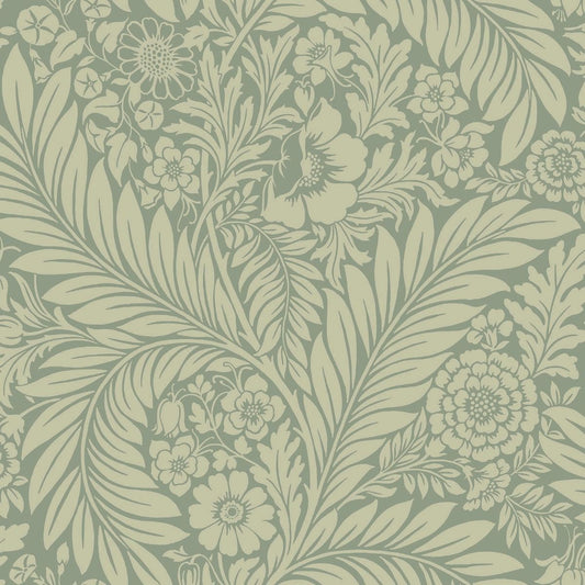 Florence Leaf Wallpaper - Green - Belgravia - 720 - Premier Wallcovering