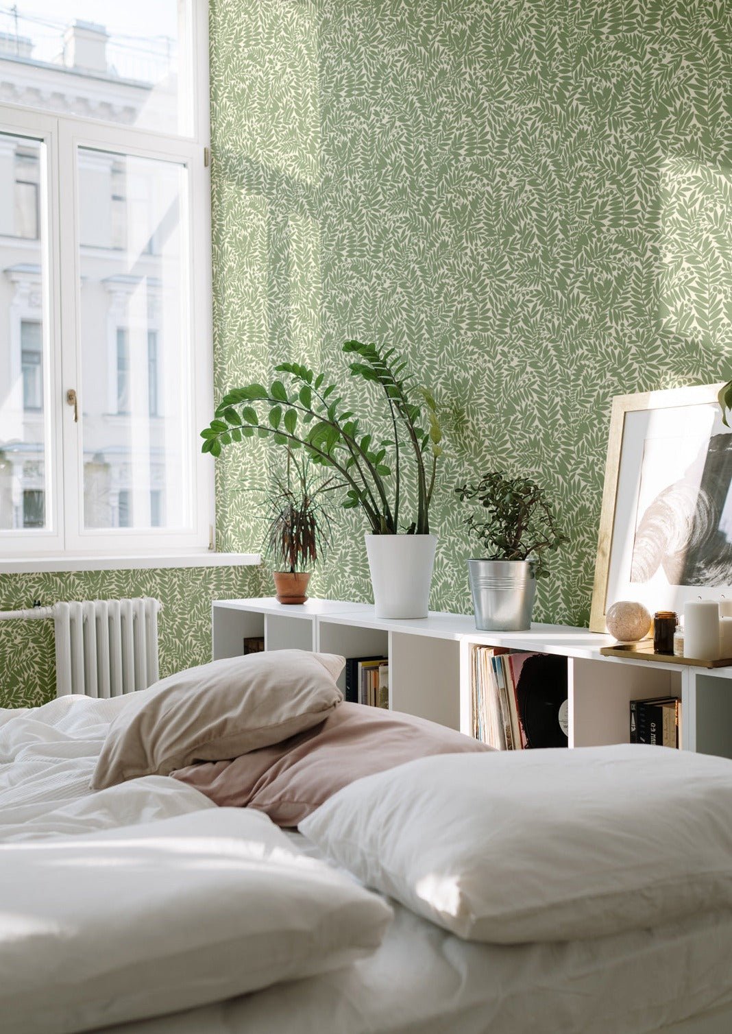 Florence Wallpaper - Green - Summer Gray - Premier Wallcovering