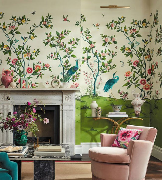 Florence Wallpaper - Fig Blossom/Apple/Peony - HDHW112891 - Harlequin - Premier Wallcovering