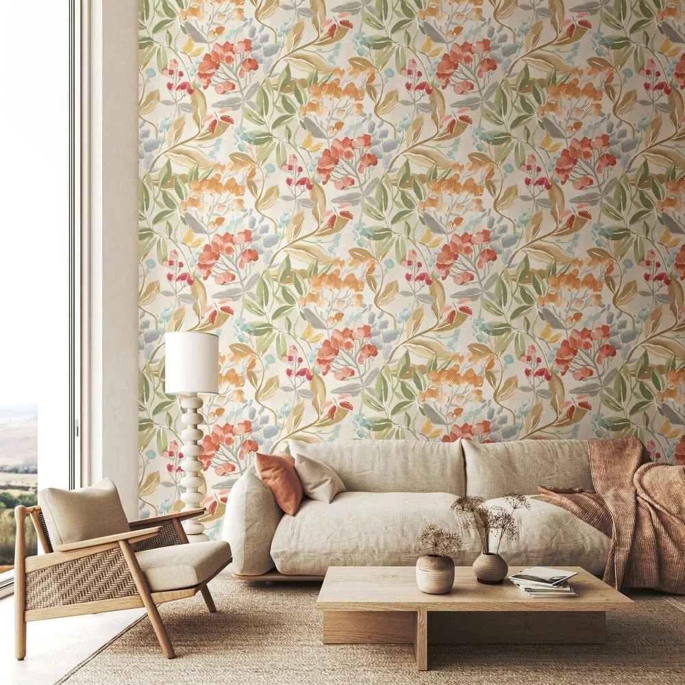 Florence Wallpaper - Warm Natural - Ohpopsi - RON50107W - Premier Wallcovering