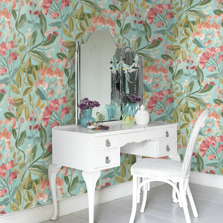 Florence Wallpaper - Ginger & Duckegg - Ohpopsi - RON50104W - Premier Wallcovering