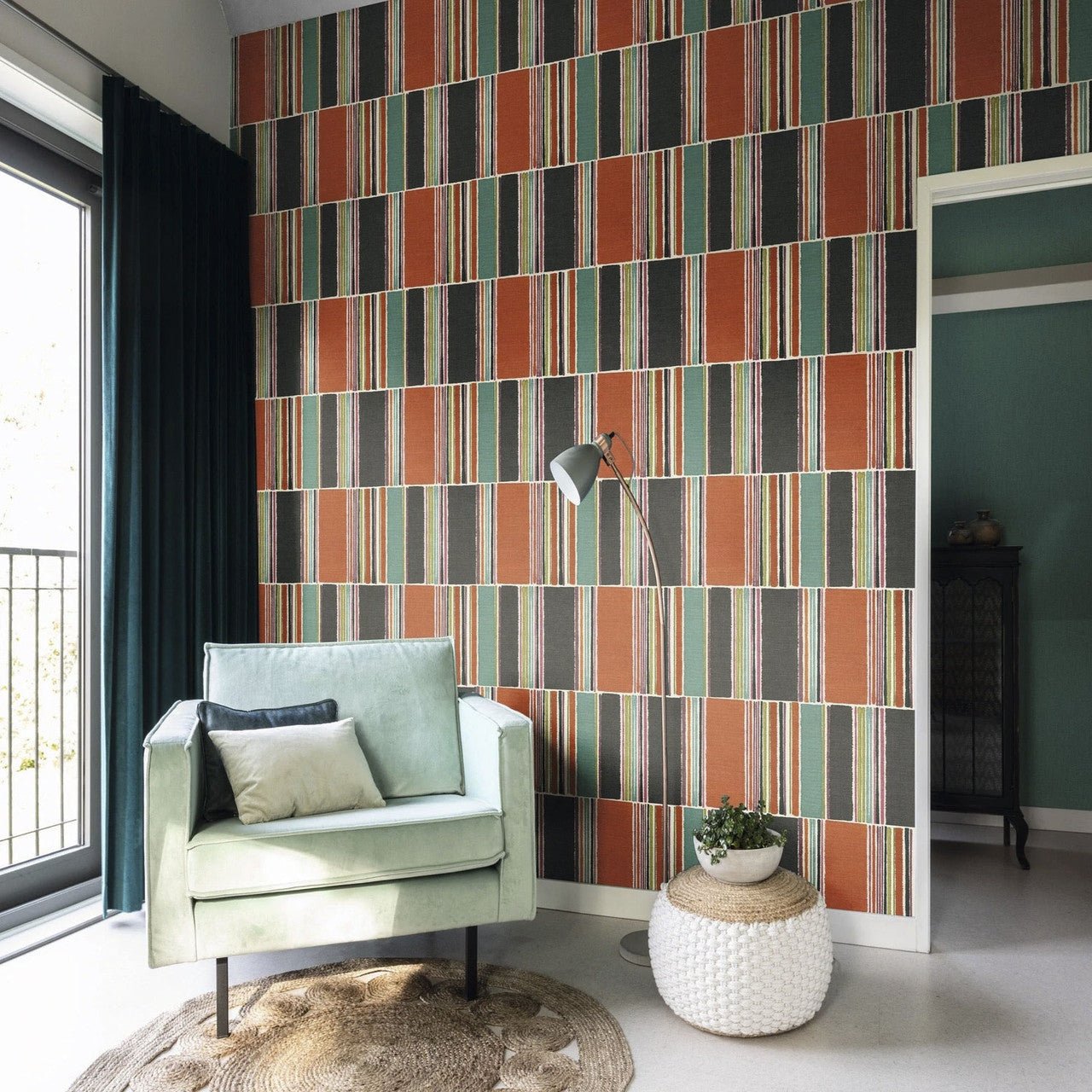 Florentine III Emporium Geo Wallpaper - Multi - Rasch - 484458 - Premier Wallcovering
