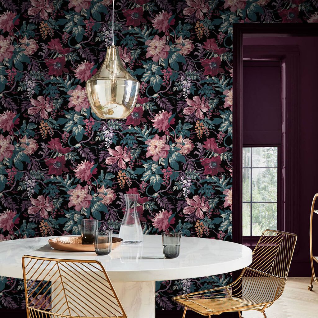 Florenzia Wallpaper - Nightshade - Graham & Brown - 119675 - Premier Wallcovering